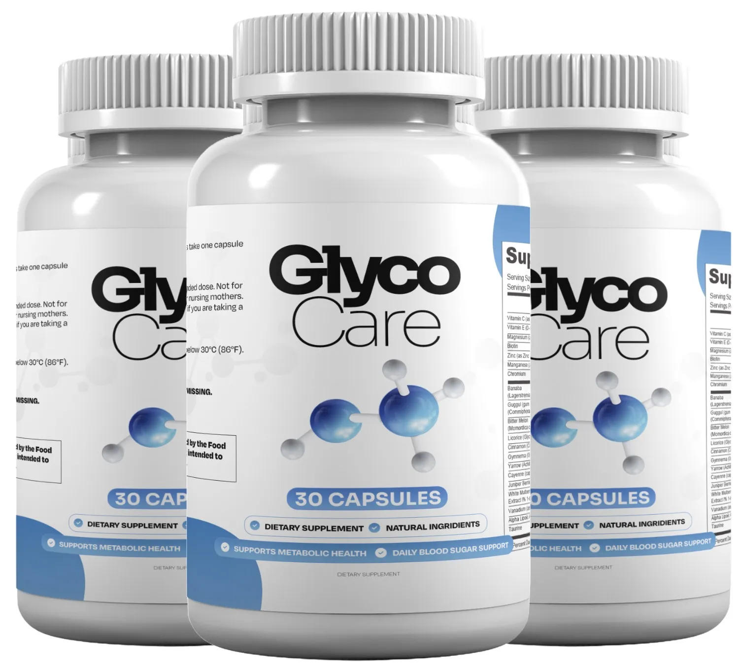 GlycoCare Blood Sugar Support Supplement Capsule Bottle